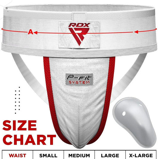 RDX GROIN GUARD SUPPORTER WHITE PLUS GGX- H1W